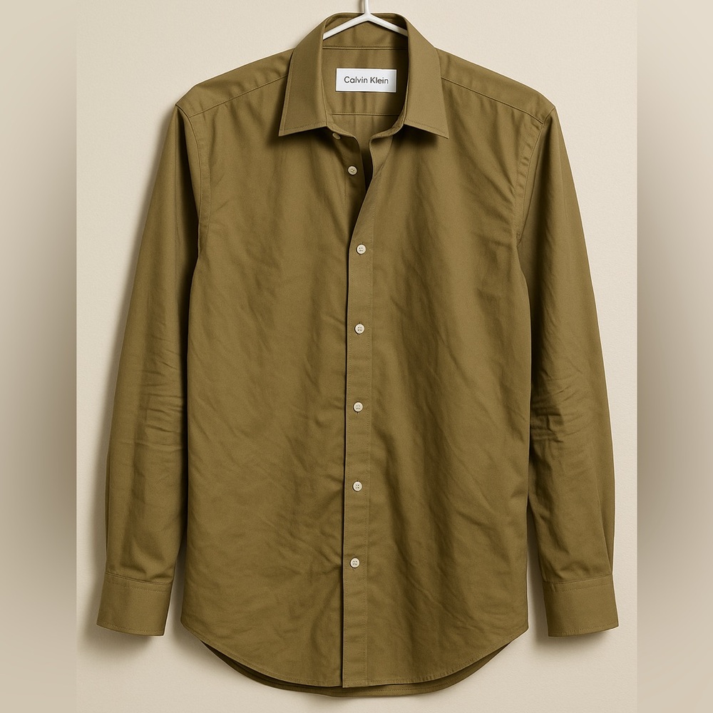 Calvin Klein Khaki Button-Up Shirt